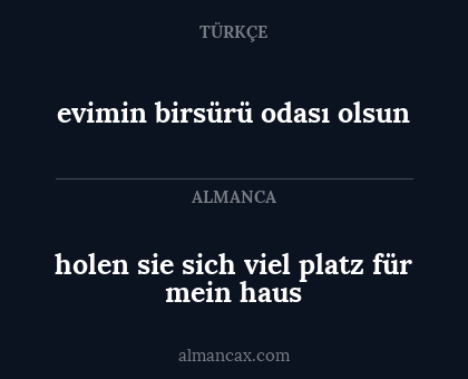 holen sie sich viel platz für mein haus - evimin birsürü odası olsun