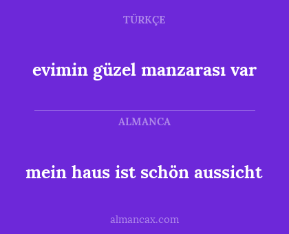 evimin güzel manzarası var - mein haus ist schön aussicht