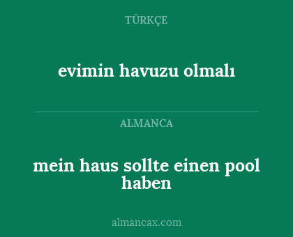 evimin havuzu olmalı - mein haus sollte einen pool haben