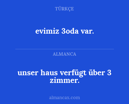 evimiz 3oda var. - unser haus verfügt über 3 zimmer.