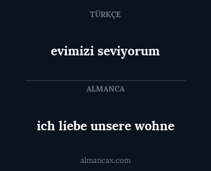 evimizi seviyorum - ich liebe unsere wohne