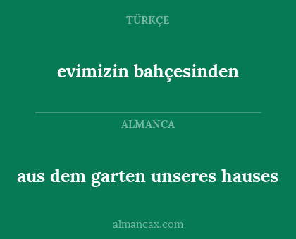 evimizin bahçesinden - aus dem garten unseres hauses