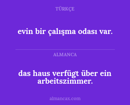 das haus verfügt über ein arbeitszimmer. - evin bir çalışma odası var.