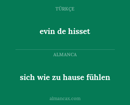 evin de hisset - sich wie zu hause fühlen