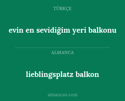 lieblingsplatz balkon - evin en sevidiğim yeri balkonu
