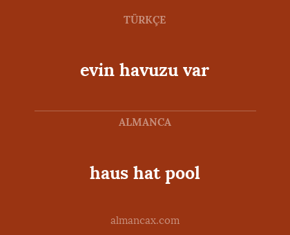 haus hat pool - evin havuzu var