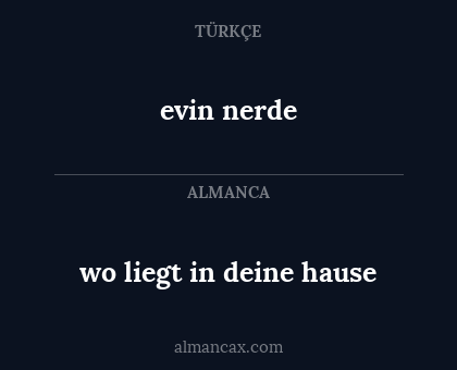wo liegt in deine hause - evin nerde
