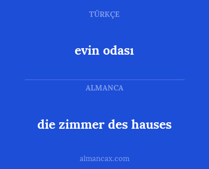 evin odası - die zimmer des hauses