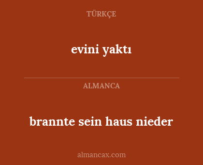 evini yaktı - brannte sein haus nieder