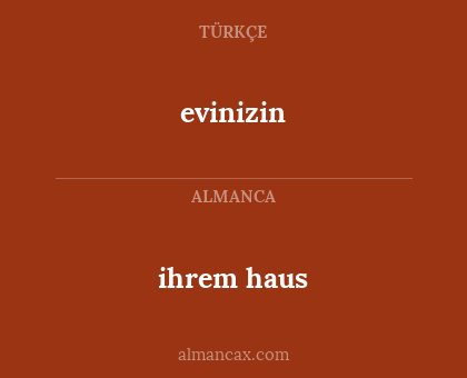 evinizin - ihrem haus