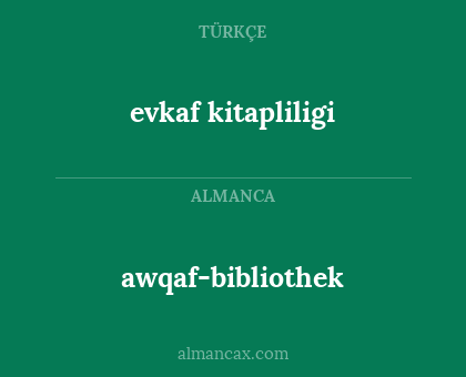 awqaf-bibliothek - evkaf kitapliligi