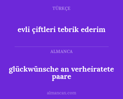 evli çiftleri tebrik ederim - glückwünsche an verheiratete paare