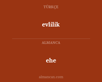 ehe - evlilik