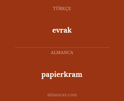evrak - papierkram