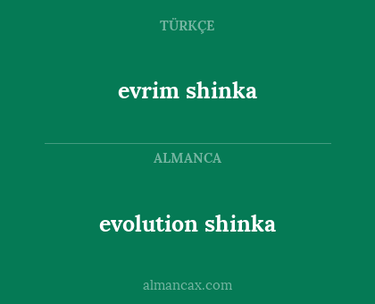 evrim shinka - evolution shinka