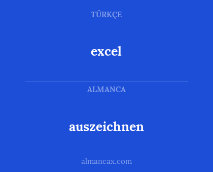 excel - auszeichnen