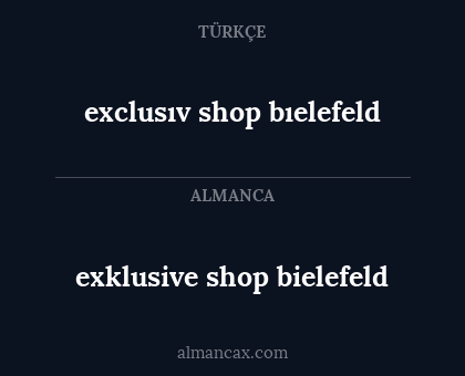 exclusıv shop bıelefeld - exklusive shop bielefeld