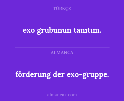 exo grubunun tanıtım. - förderung der exo-gruppe.