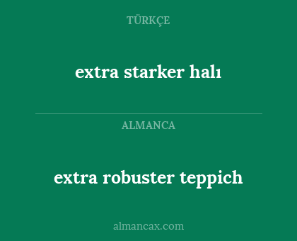 extra robuster teppich - extra starker halı