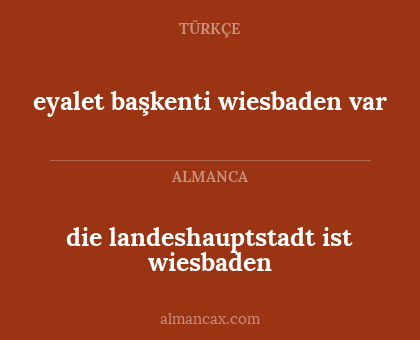 eyalet başkenti wiesbaden var - die landeshauptstadt ist wiesbaden