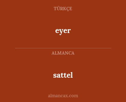 eyer - sattel