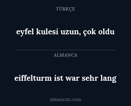 eiffelturm ist war sehr lang - eyfel kulesi uzun, çok oldu