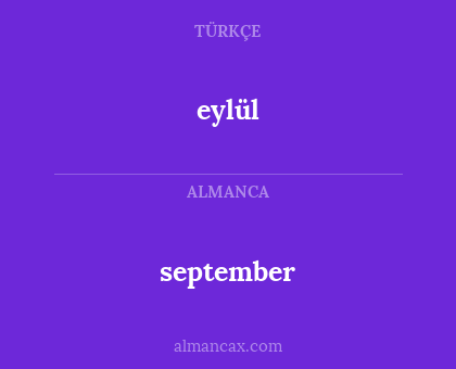 eylül - september