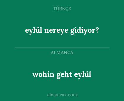 wohin geht eylül - eylül nereye gidiyor?