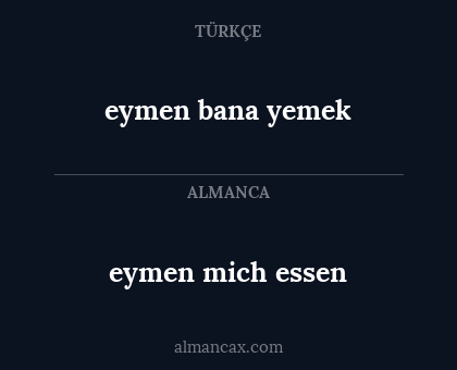 eymen mich essen - eymen bana yemek
