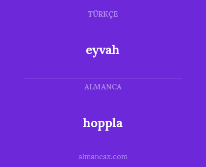 eyvah - hoppla