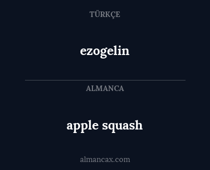 apple squash - ezogelin