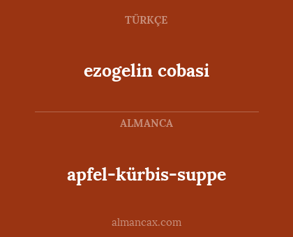 apfel-kürbis-suppe - ezogelin cobasi