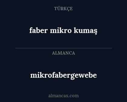 faber mikro kumaş - mikrofabergewebe