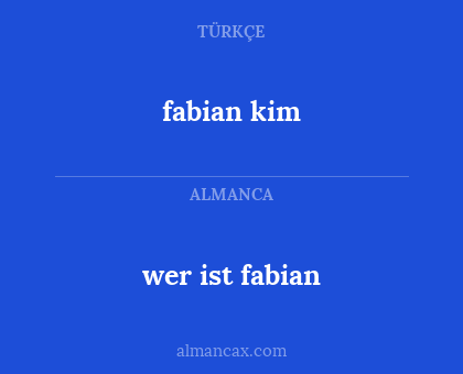 fabian kim - wer ist fabian