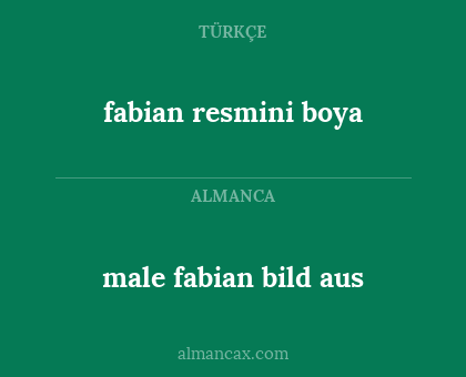 fabian resmini boya - male fabian bild aus
