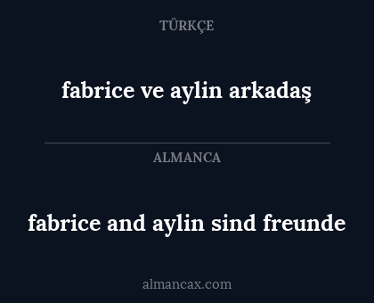 fabrice and aylin sind freunde - fabrice ve aylin arkadaş