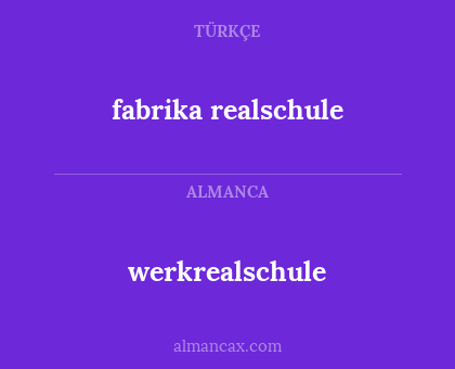 fabrika realschule - werkrealschule