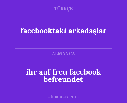 ihr auf freu facebook befreundet - facebooktaki arkadaşlar