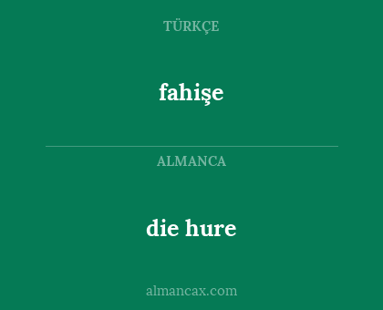 die hure - fahişe