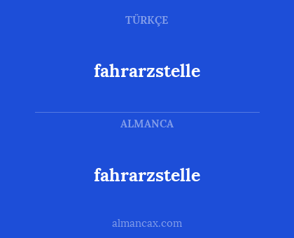 fahrarzstelle - fahrarzstelle