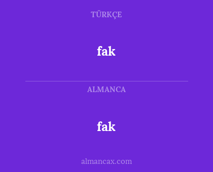 fak - fak