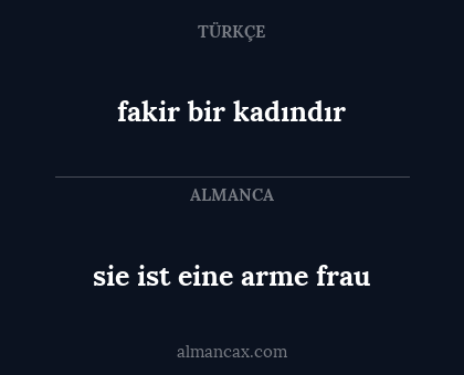 fakir bir kadındır - sie ist eine arme frau