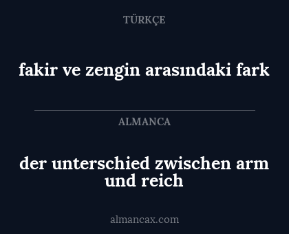 fakir ve zengin arasındaki fark - der unterschied zwischen arm und reich