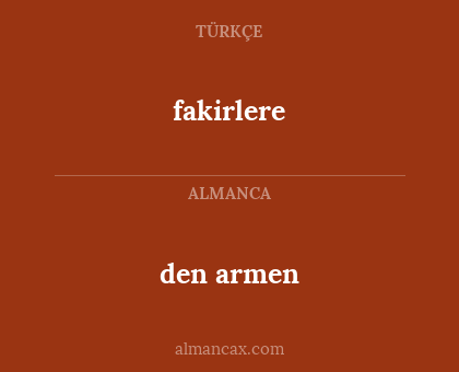 den armen - fakirlere
