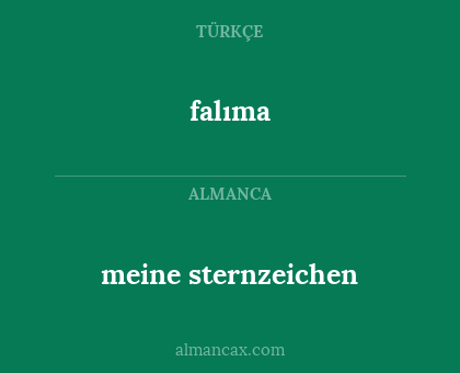 falıma - meine sternzeichen