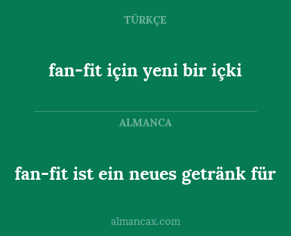 fan-fit ist ein neues getränk für - fan-fit için yeni bir içki