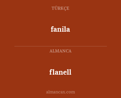 fanila - flanell
