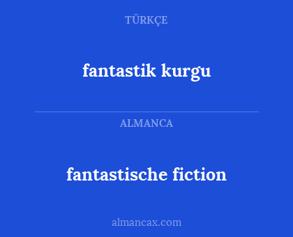 fantastik kurgu - fantastische fiction