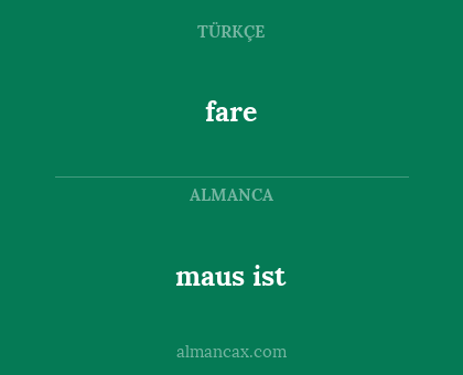 fare - maus ist