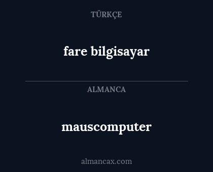 mauscomputer - fare bilgisayar